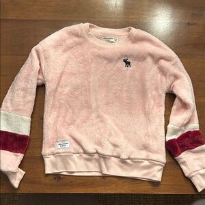 Abercrombie & Fitch Light Pink Fleece Crew Neck